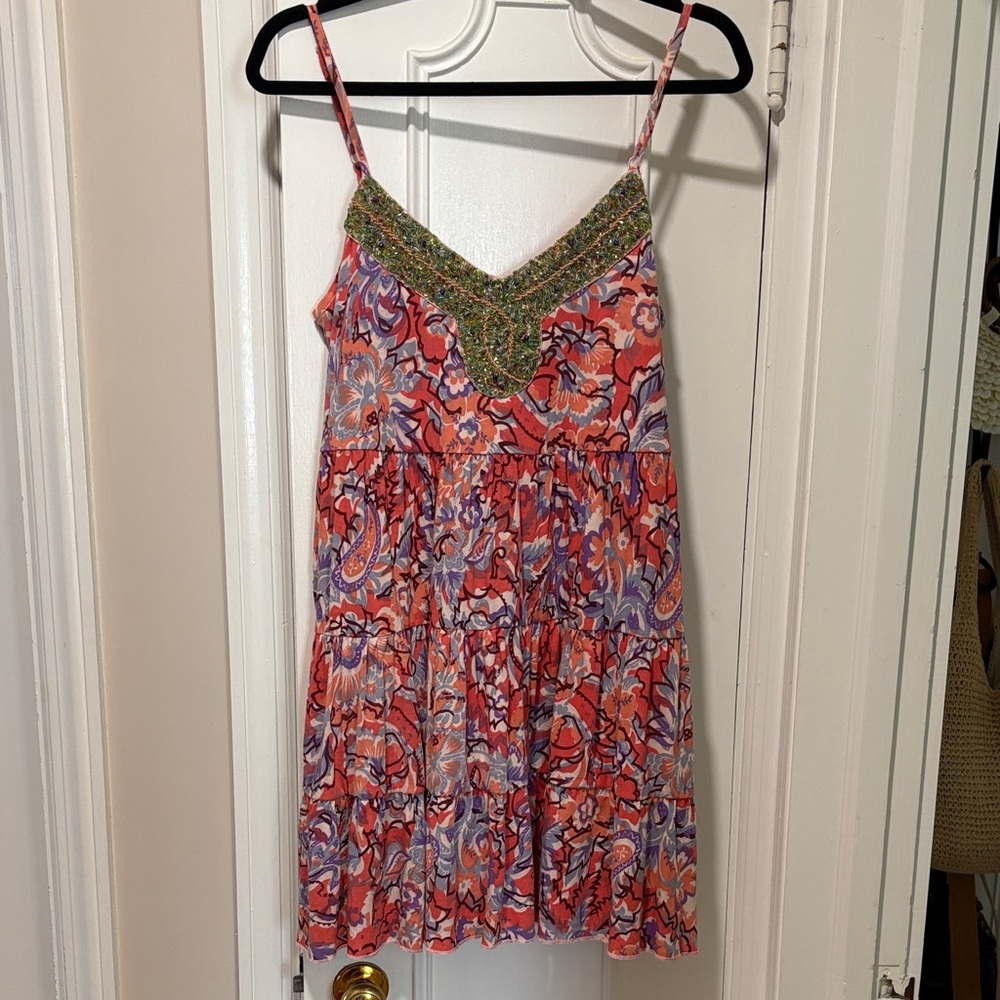 Free People Multicolor Beaded Dress